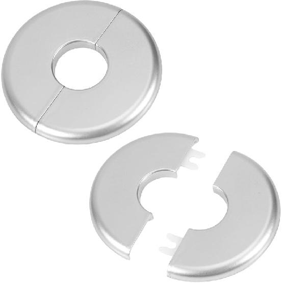 2pcs Wall Split Flange, ABS Self-Adhesive Escutcheon Plate for 29mm/1.14in Diameter Water Pipes Round Buckle Design Plumbing Cover Plates for Faucet серебряный