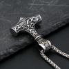 Viking Vintage Thor Hammer Necklace For Men Woman Stainless Steel Valknut Pendant Celtic Knot Amulet Jewelry Gift Dropshipping