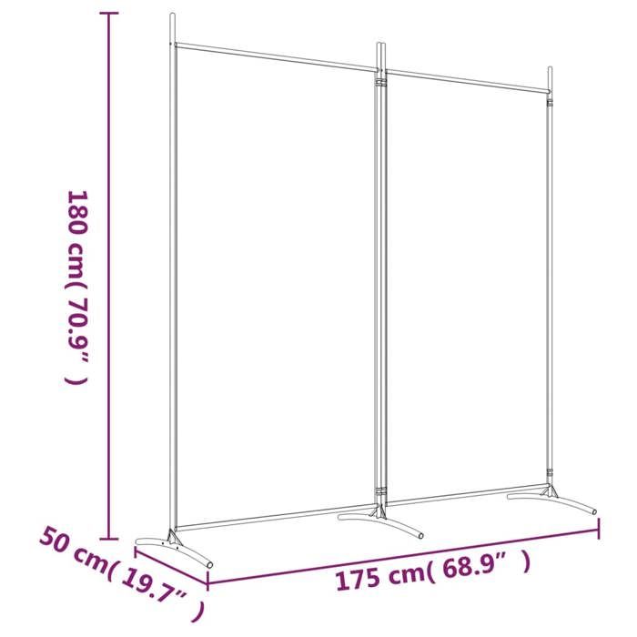 VidaXL Cloison de Séparation 2 Panneaux Séparateur de Pièce Pliable Diviseur Écran d'Intimité Paravent Décoration Salon 350259