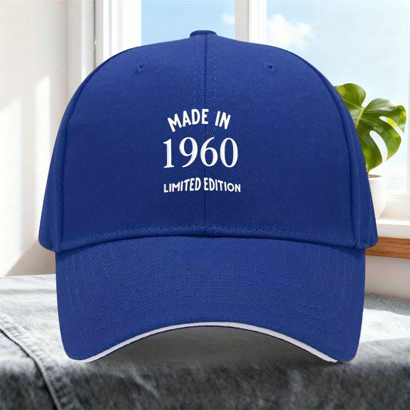 Made in 1960 Limited Edition Baseball Cap Polyester Adjustable Unisex Casual Snapback Hat
