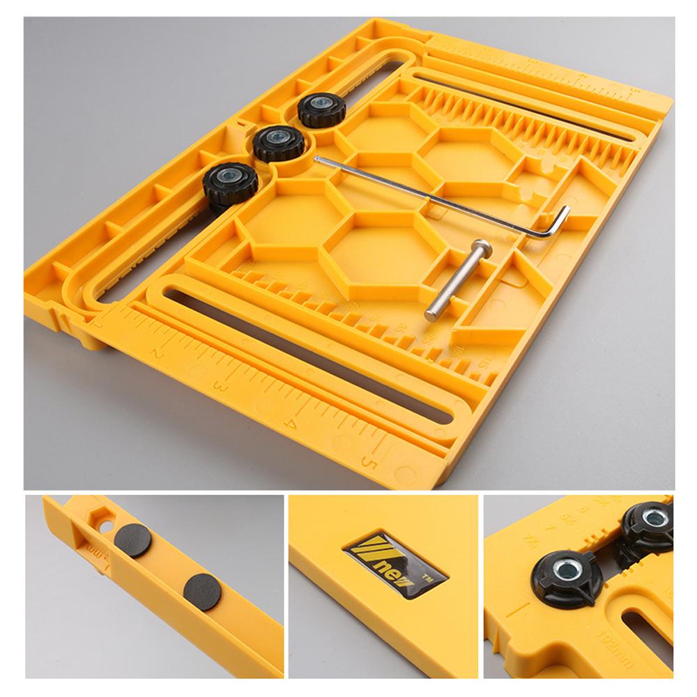 Cabinet Hardware Jig Template Tool Adjustable Dowel Drilling Guide Woodworking Punch Locator for