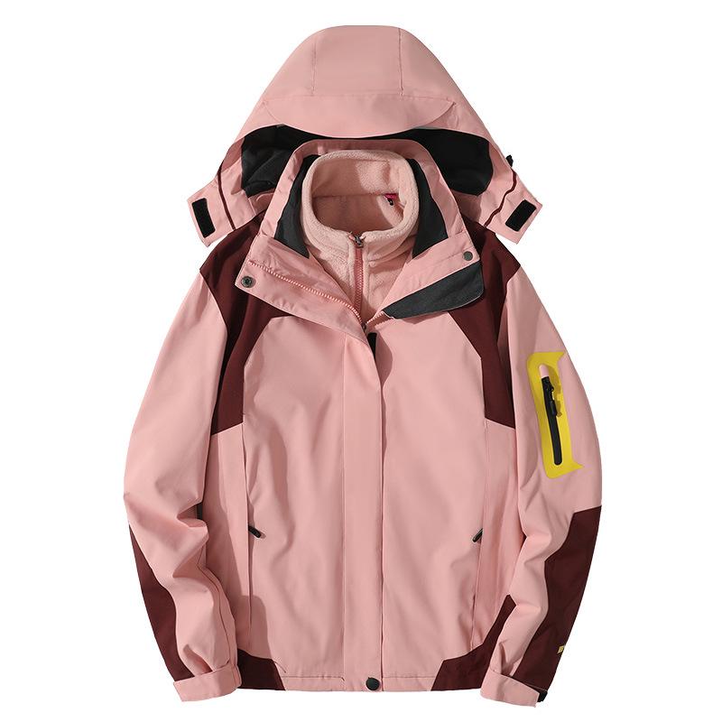 

Осенне-зимняя ветрозащитная куртка 3-в-1 для катания на лыжах, велоспорта, путешествий, пеших походов и рыбалки L