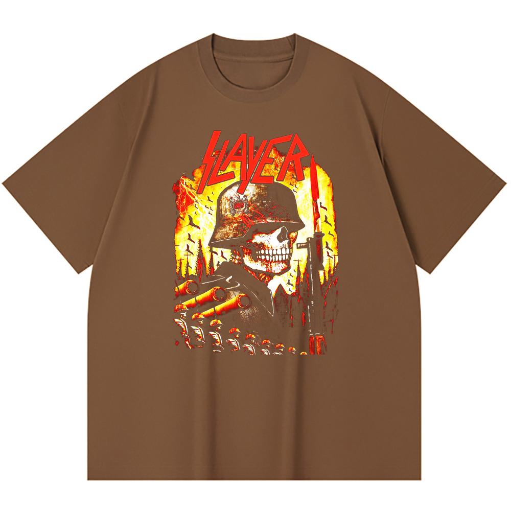T-shirt Heavy Metal 100% Cotone 230 Gsm Stampa Band Rock Musica Popolare Unisex T-shirt Pesante in Cotone