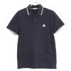 MONCLER Black 2020 Pique Polo Shirt tops S blackUsed