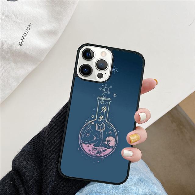 Atom Chemistry Science Design Phone Case Cover For iPhone 17 Air 15 16 Pro Max 14 13 12 11 Pro Max Plus Coque