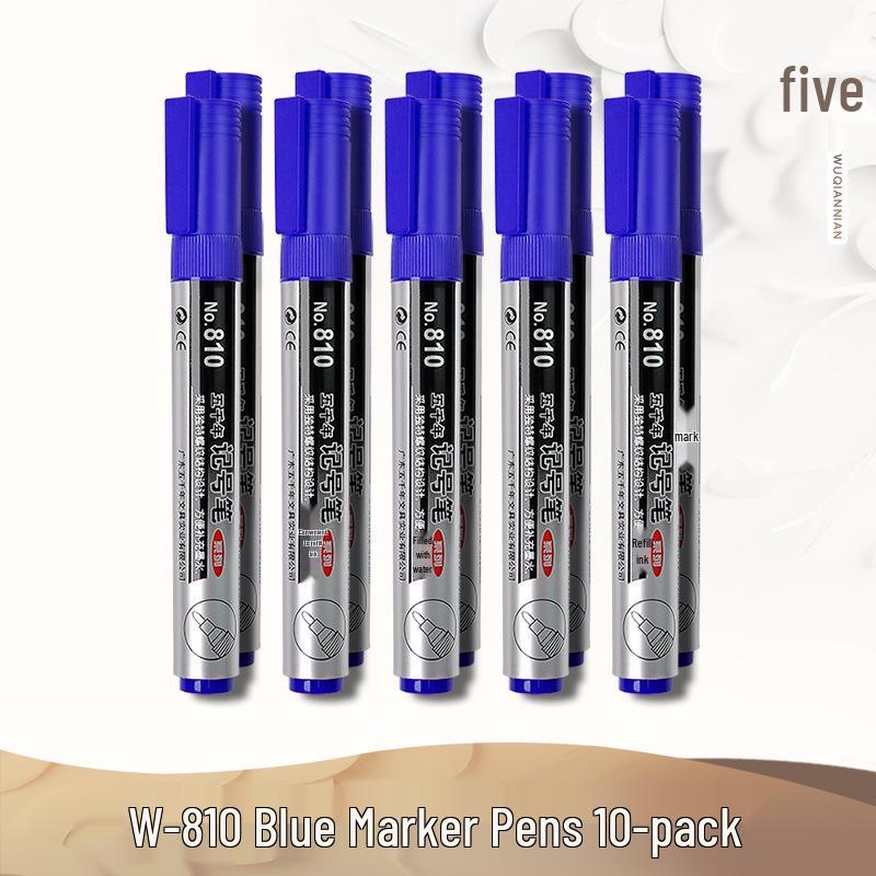 Big Head Oil-Based Red Marker: Non-Erasable, Waterproof, Quick-Drying, Fade-Resistant, Thick Tip