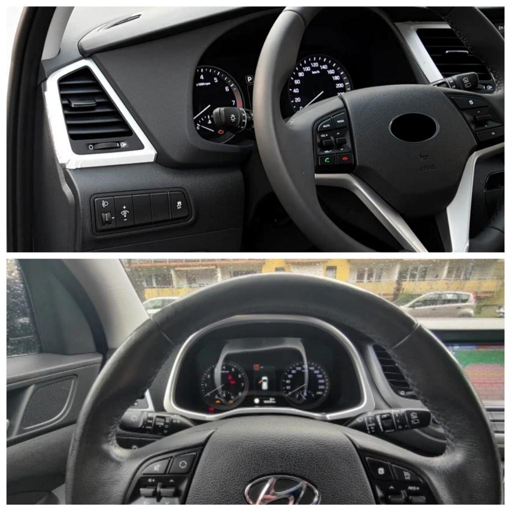 Für Hyundai Tucson 2015 2016 2017 2018 Auto ABS Chrom Zierleiste Detektor Armaturenbrett Instrumententafel Anzeigenrahmen Formteil Aufkleber