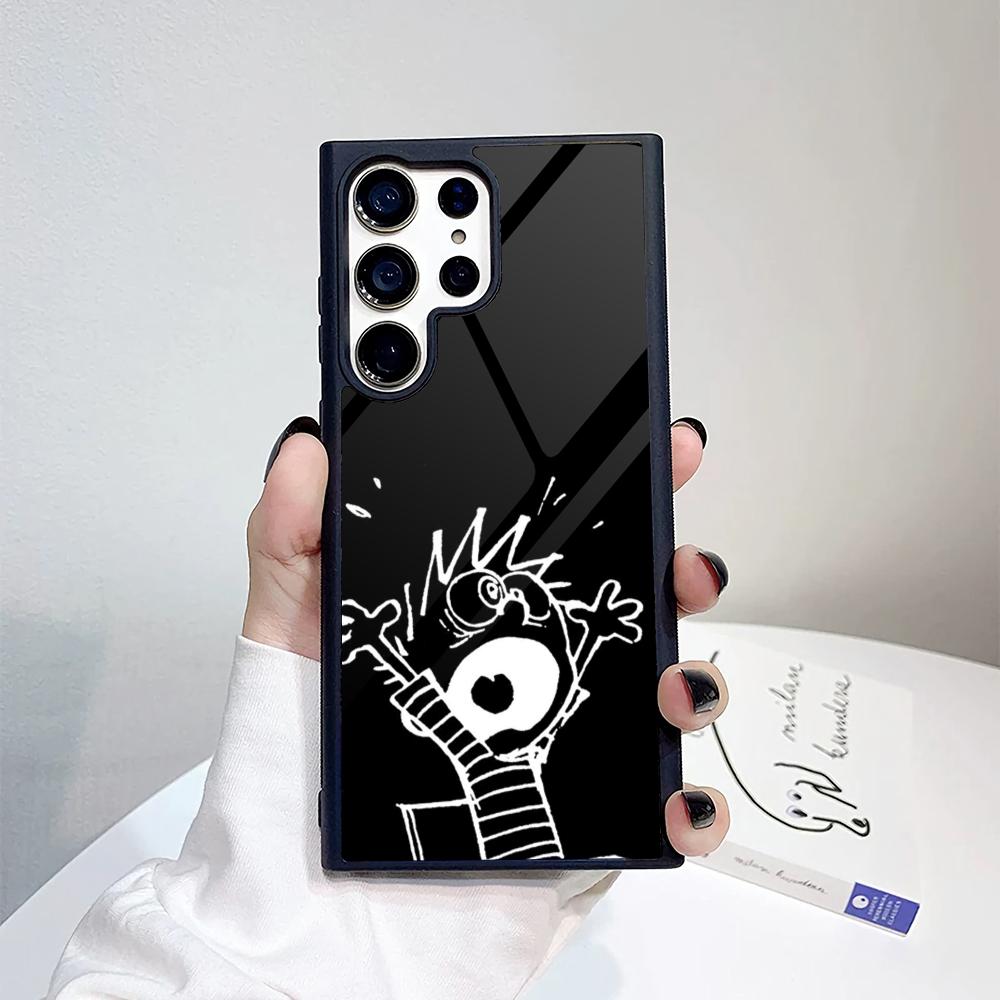 

CalvinS And Hobbes Phone Case For Samsung Galaxy S26 S25 S24 S23 S22 S21 S20 FE Edge Pro Plus Ultra PC+TPU Cover Galaxy S23 FE