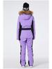 Women's Slim Fit Windproof Waterproof One-Piece Ski Suit - Winter Outdoor Warm Skiiwear