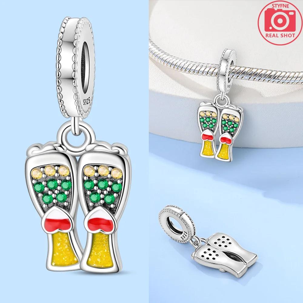 Charms Plataoriginales Beer Camera Beads For Charms Copper Bracelet Beads Jewellery Making Women'S Gift