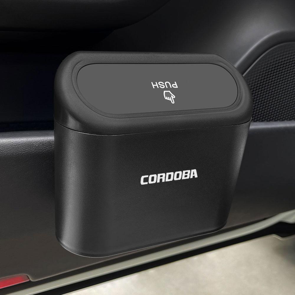 YJTX6 Car Garbage Storage Box Auto Accessories For Seat Leon Ibiza Ateca Arona Cordoba Toledo Altea Alhambra Arosa Exeo Mii Tarraco