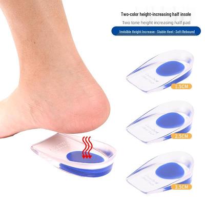 Silicone Height-Boosting Heel Pads: Invisible, Shock-Absorbing Insoles for Men & Women
