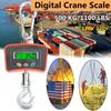 LED 500 KG / 1100 LBS Heavy Duty Industrial Hanging Scale Orange DC 6V Digital display Crane Scale