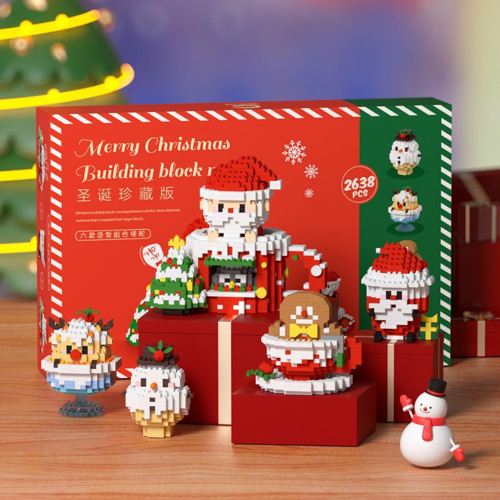 Christmas Tree Mini Building Blocks Toys for Kids Boy 9 to 12 Year Old Adult Penguin Diy 3d Constructor Micro Bricks Girls Gifts