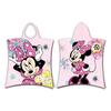 Disney - Cotton Hooded Bath Poncho "Minnie : "Flowers" - Rose - 50 X 115 Cm