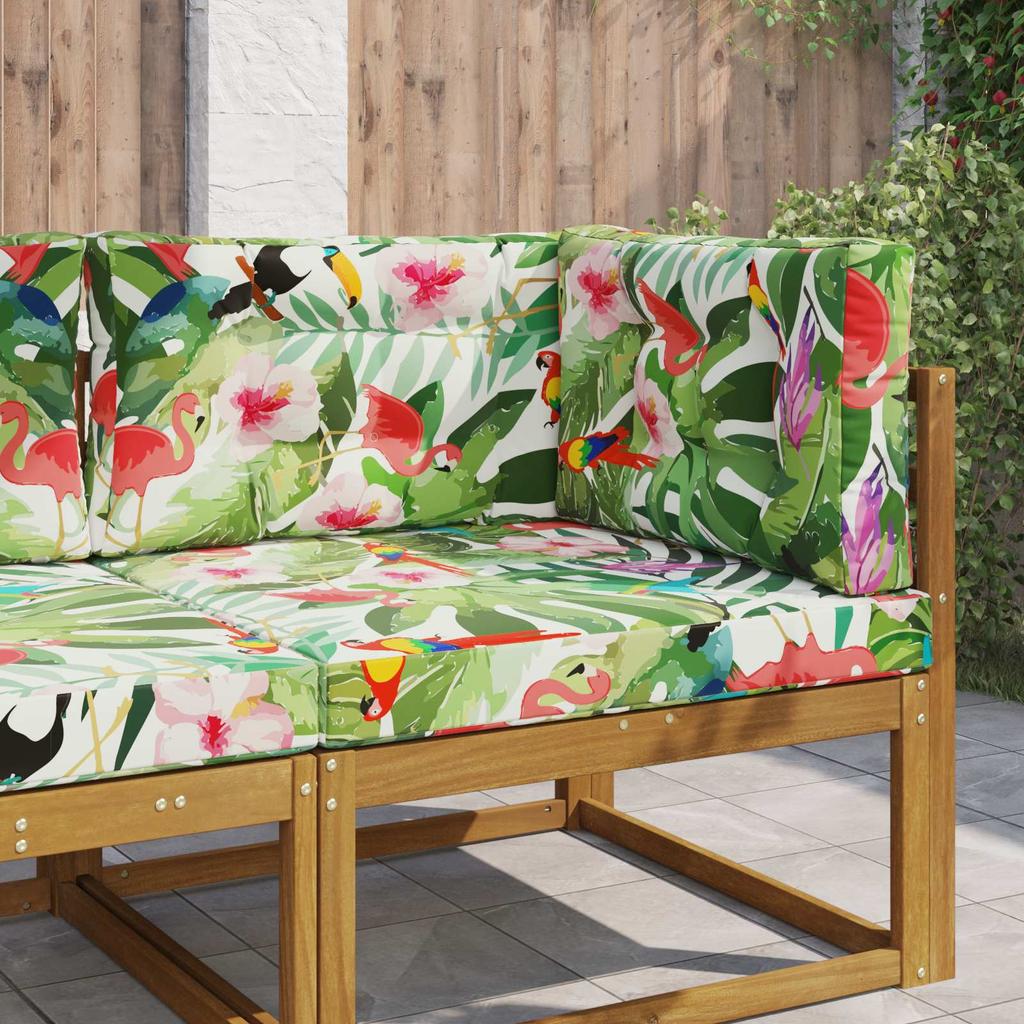 Outdoor Sofa Cushions 3 Pcs Multicolored Polyester