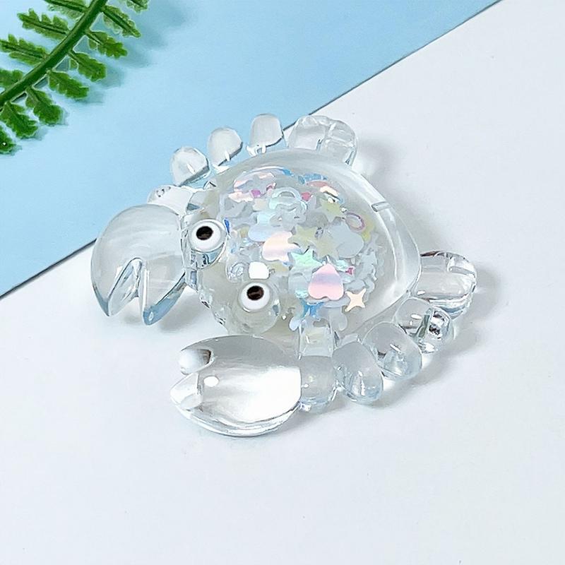 Cartoon Mini Luminous Crab Home Decoration Resin Crafts Miniature Figures Cute Desktop Small Ornaments Accessories Gifts