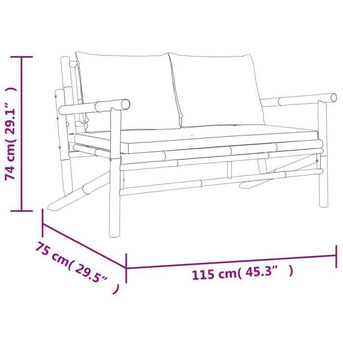VidaXL Salon de Jardin avec Coussins 5 pcs, Chaises avec Dossier et Accoudoirs, Ensemble de Meubles avec Table Basse Patio 3156474