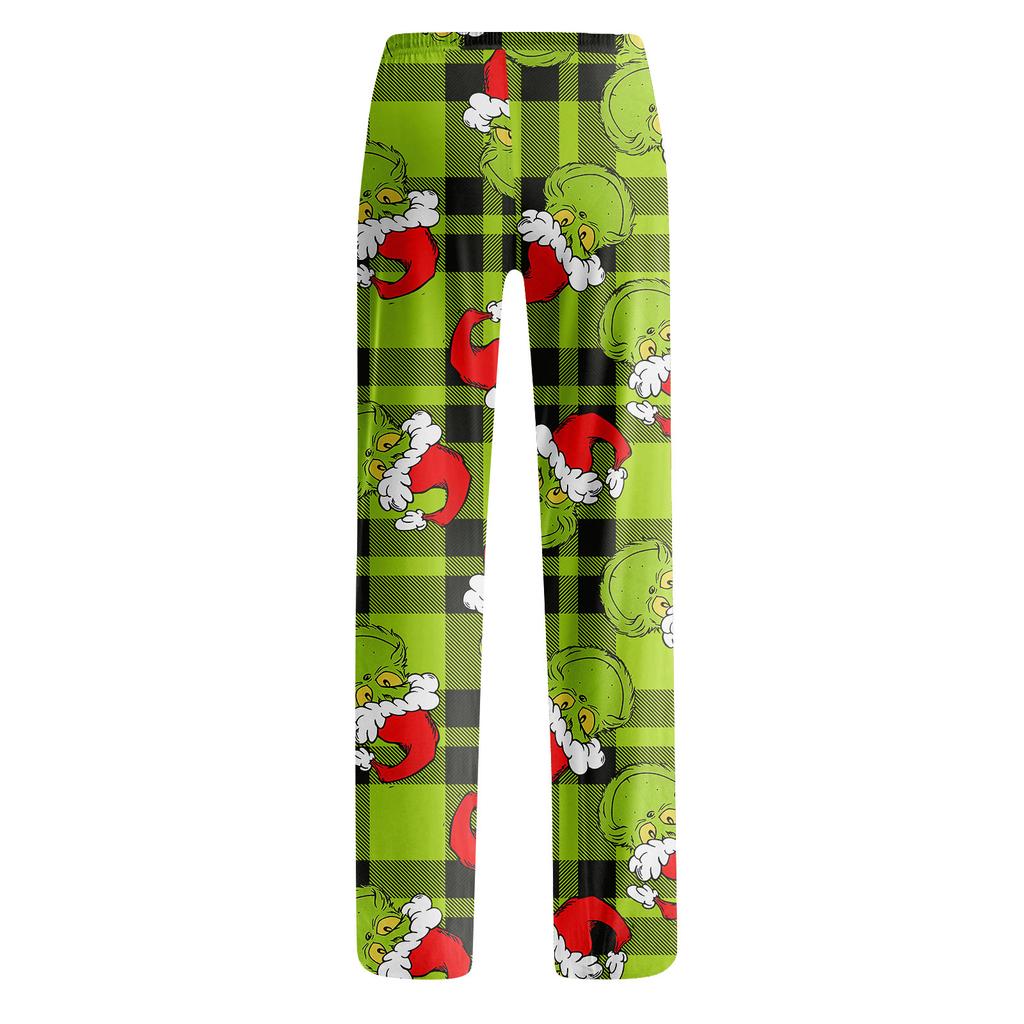 Pajama Pants Sleepwear Casual Drawstring Elastic Waist Pants Comfy Straight Yoga Loose Trousers