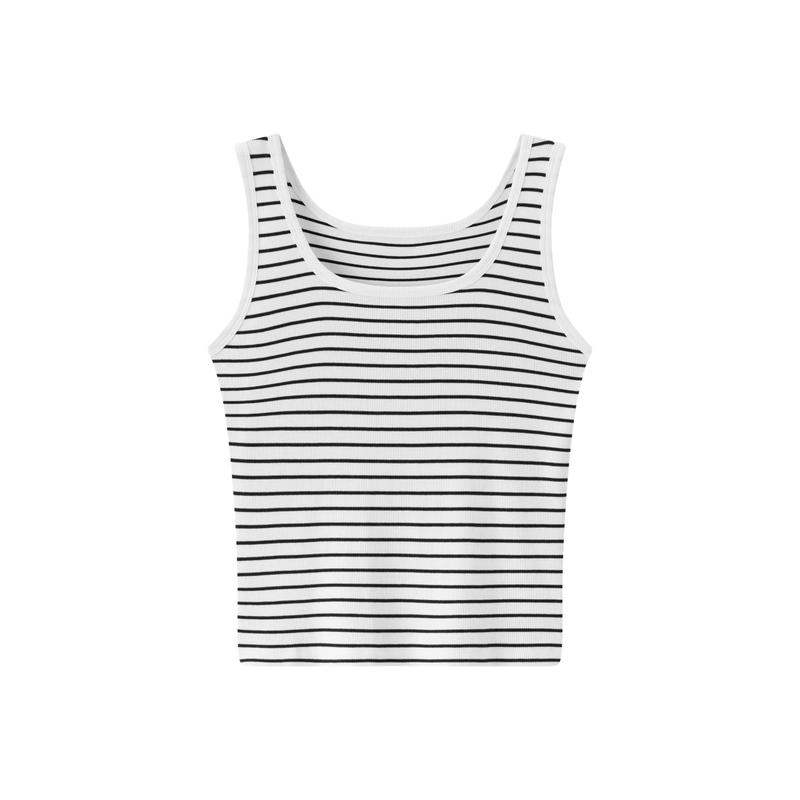 

Semir Women s U-Neck Colorblock Cooling Crop Tank Top L