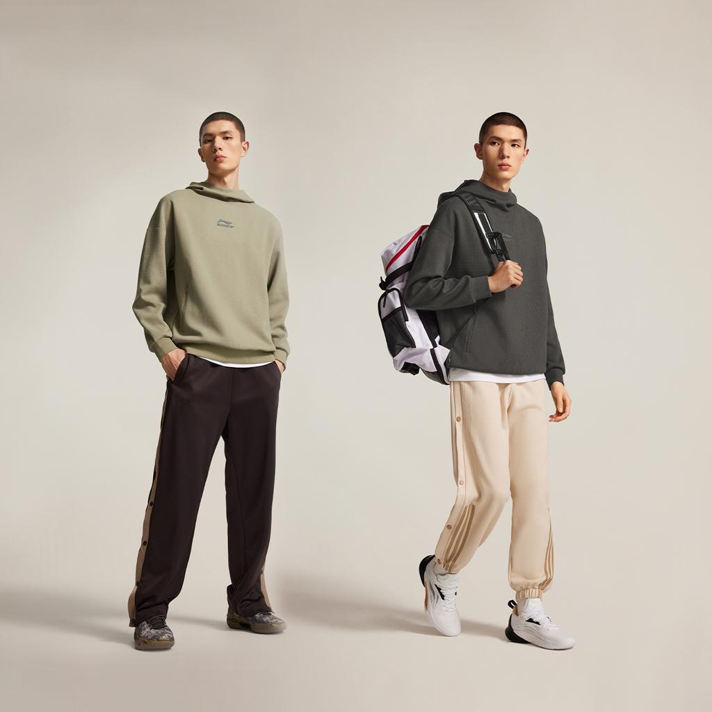 Li Ning JB Series Loose Fit Hooded Letter Logo Sweatshirt Men sweatshirt AWDV543-2