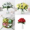 Silk Artificial Lily Flower Bouquet For Home Decor Wedding Party Gift For Loved Ones
