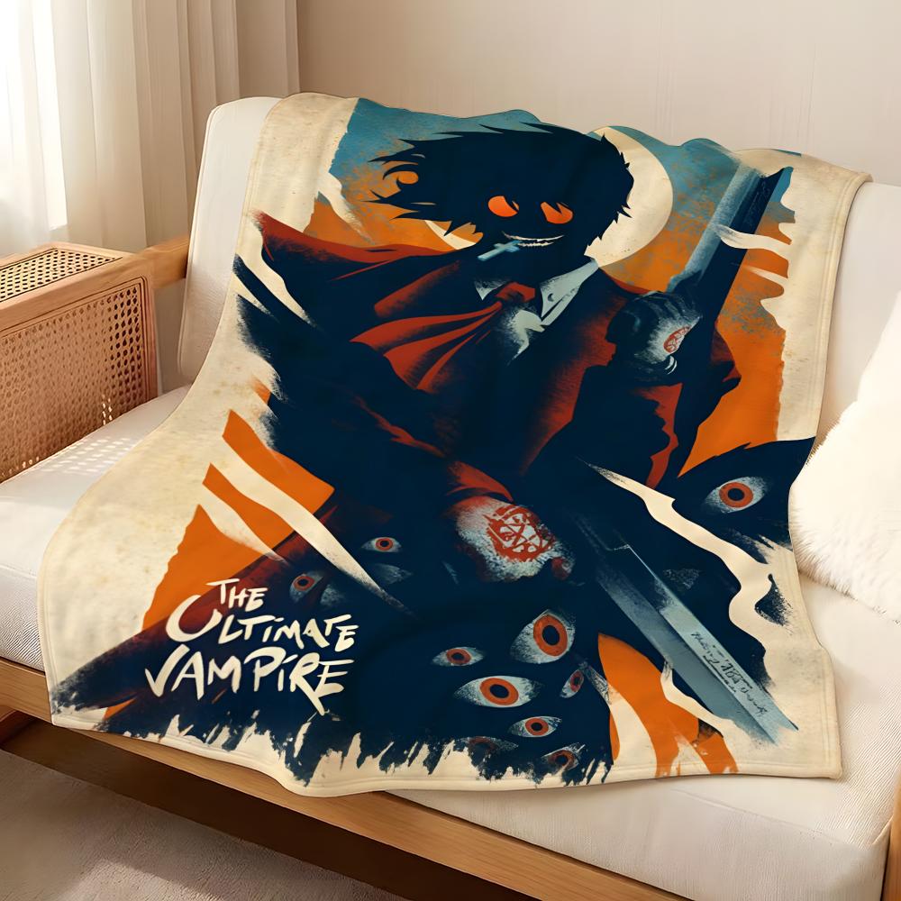 Anime H-Hellsing Throw Flannel Blanket, Soft Warm, Durable & Washable cute Cool