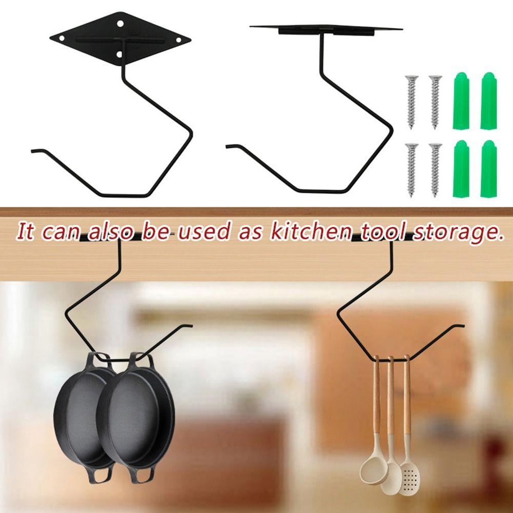 2Pcs Space Saving Foldable Banana Holder Strong Load-bearing Utensil Storage Hook  Living Room