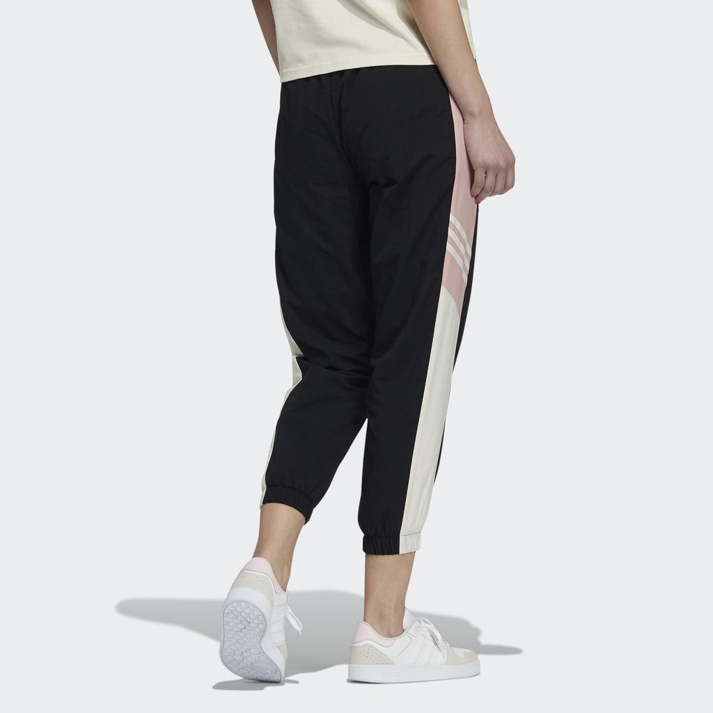 Adidas Neo Side Color Block Vintage Nine-Point Athletic Pants Women Pants Black HE7936