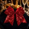 Shiny Hair Bows for Girls Sequins Bows, Elastic Tie, Large Cheerleading Stage Costume Accessories Band Ponytail Holder, Glitter Scrunchies Women Teens