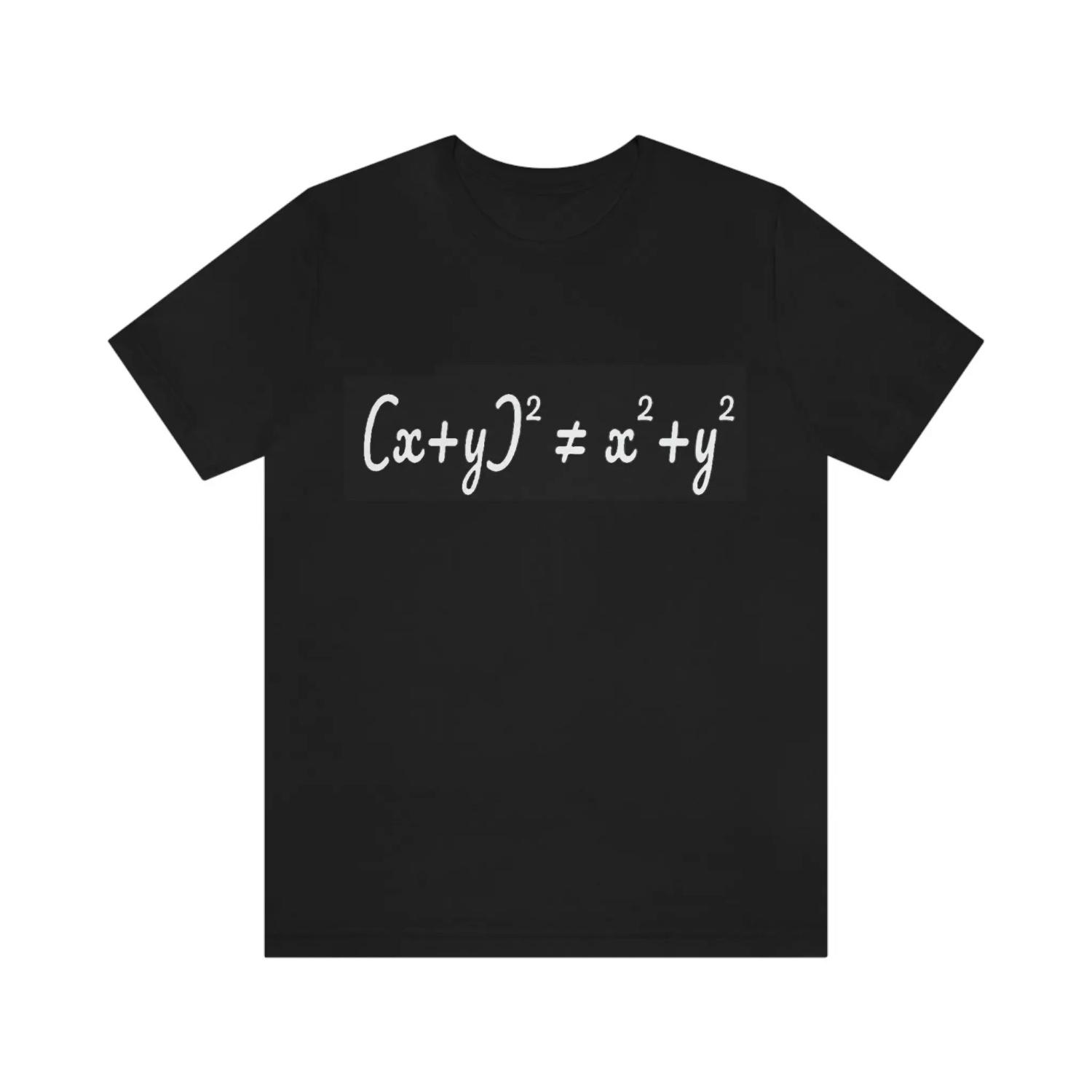 School Math Lover T-Shirt Humorous Women Fashion Funny Math Teacher Shirt Gift For Math Teacher Summer Crewneck Short Sleeves S чёрный