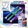 Diamond Painting Pen Set with Multiple Interchangeable Tips Ergonomic Resin Handle and Accessories for Craft Projects