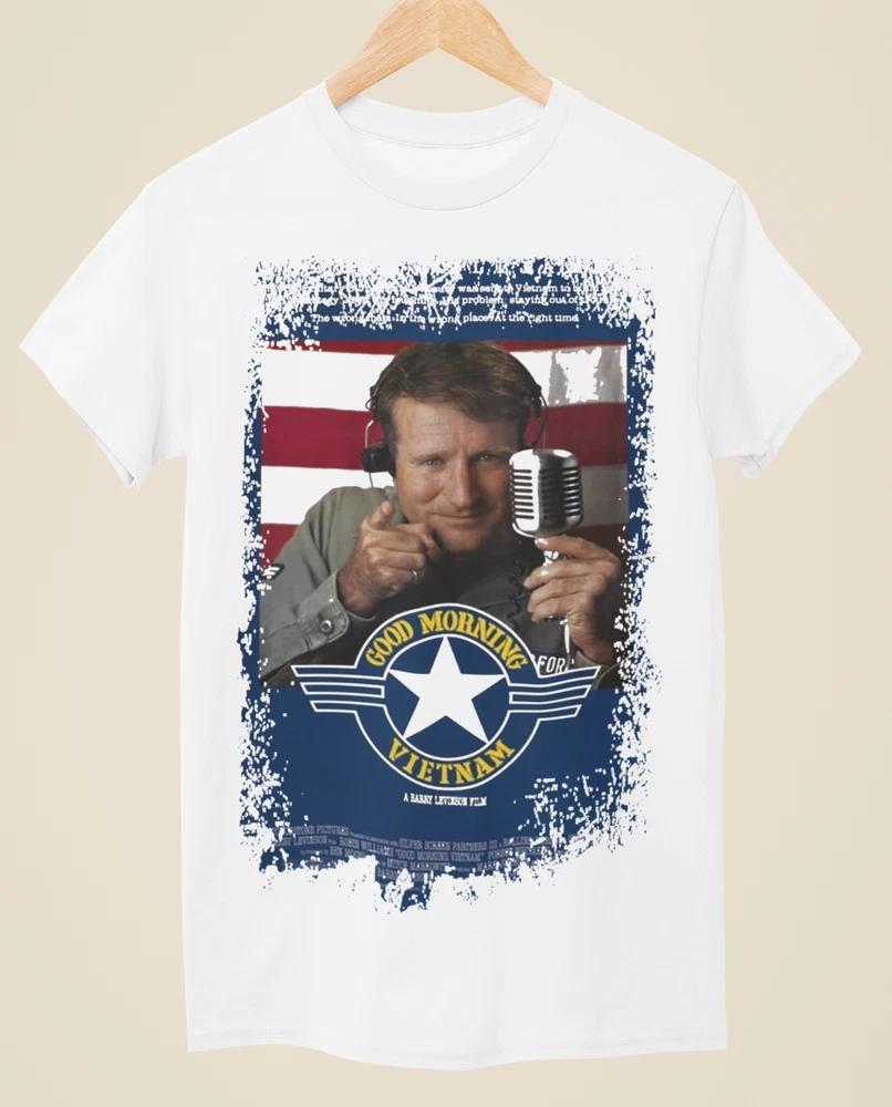 Good Morning Vietnam Movie Poster Inspired Unisex White TShirt S