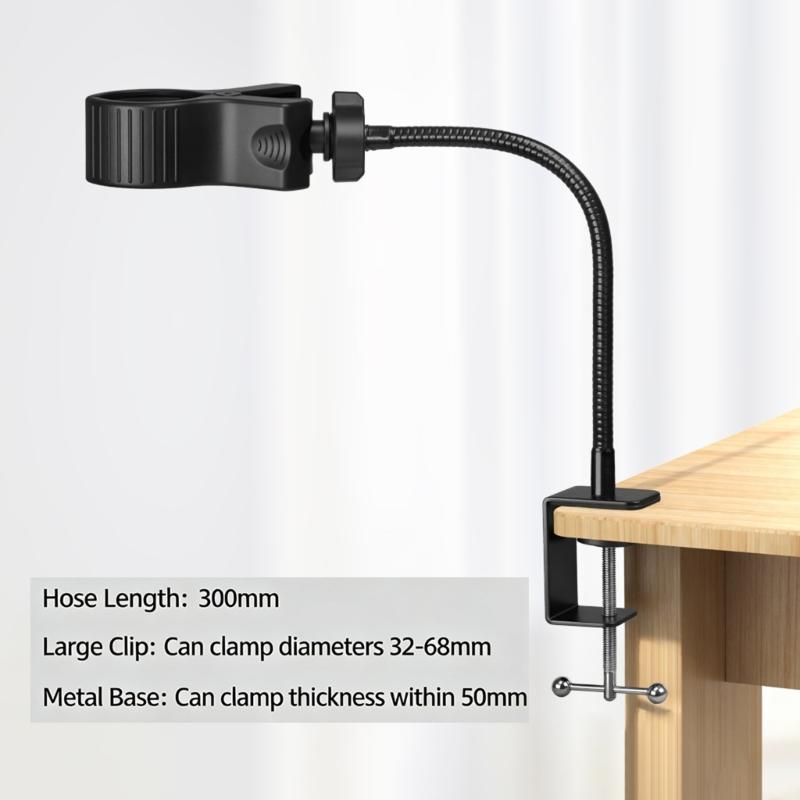 Flexible Gooseneck Microphone Stand Arm 4 Optional Lengths for Precise Stable Positioning in Recording Streaming