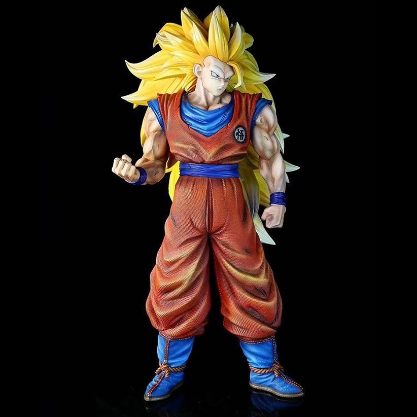 54cm/21.26inch Dragon Ball Z Son Goku Ssj3 Figur Super Saiyan Goku Actionfiguren JT Statue Sammlermodell Spielzeug Geschenke