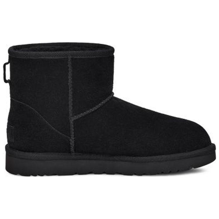 UGG Warm Non-Slip Mini Short Snow Boots Deconstructed Logo Style Women boots Black 1127051-BLK