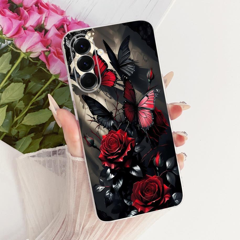 Case For Samsung Galaxy A37 5G Cover SM-A376B Popular Flower Soft Slim Silicone Cover For Samsung A57 A17 2025 A576B A176B Funda