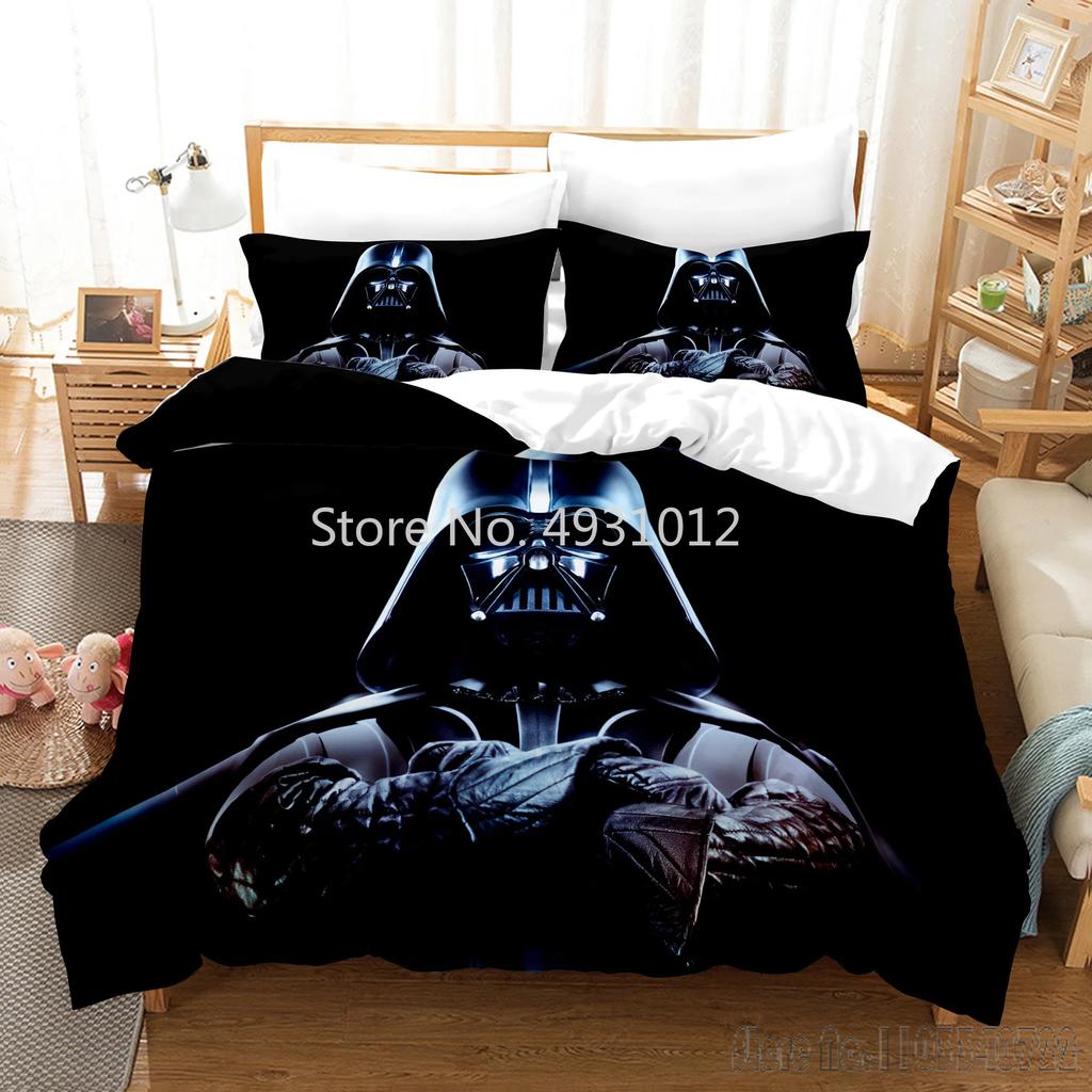 Anime 3D Printed Black Warrior Bedding Set Baby Duvet Cover Sets Bedclothes Twin Single King Kids Adult Gift