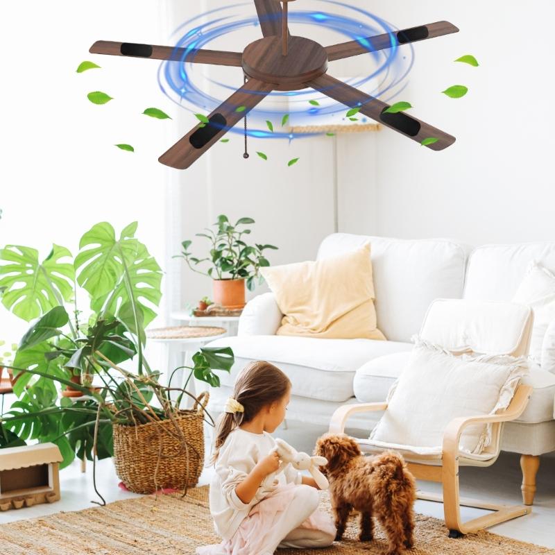 5Pcs Ceiling Fan Filters Dust Prevention High Content Carbon for Hanging Fan Air Cleaner
