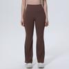 New solid color breathable high waist hip lift tight wide leg pants sports running fitness flared pants yoga clothes women
