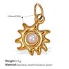 Sun Moon Stainless Steel Gold Plated Pendant Jewelry Versatile Pendant Necklace Women