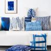 New Blue Geometric Linen Pillowcase Home Sofa Pillowcase