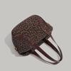 Vintage Leopard Print Handbag for Women 2024 Autumn Winter Fashion Versatile Basket Bag Commuter Shoulder Crossbody Bag