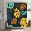 Tropical Palm Leaves Shower Curtain Monstera Leaf Print Bath Fabric Decor Waterproof Home Supplies Modern Artistic Bathroom Deco