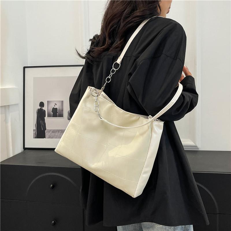 Fashionable Urban Style Pu Tote Bag For Women Summer 2024 Large Capacity Handbag