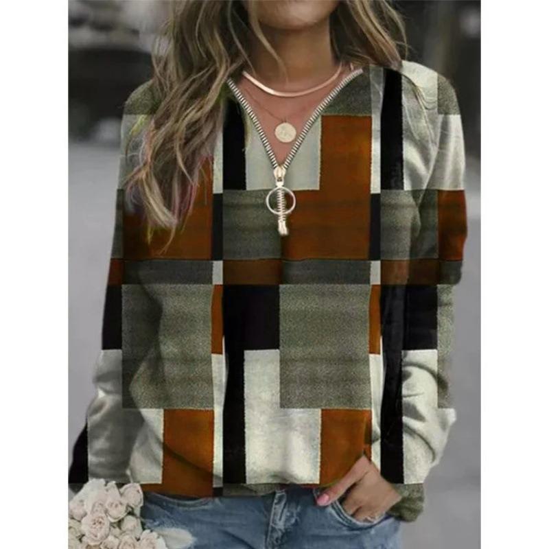 

QICED Women s Fashion Casual Long Sleeve Hoodies & Sweatshirts XXXXXL темно-коричневого кольору