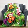 Christmas Winnie Pooh Blanket Soft Throw Blanket For Home Bedroom Bed Sofa Travel Office Solid Christmas Blanket