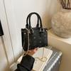 Premium Hand Bag Women's New Versatile Retro Printed Commuter Handbag Shoulder Messenger Bag