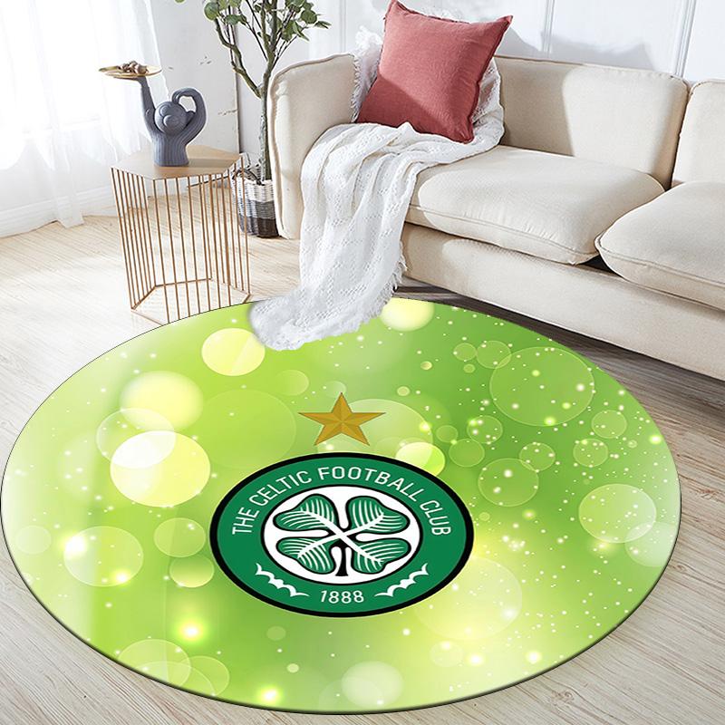 Celtic FC2 Round Area Rug,Carpet Rug for Living Room Bedroom Sofa Playroom Decor,Non-slip Floor Mat