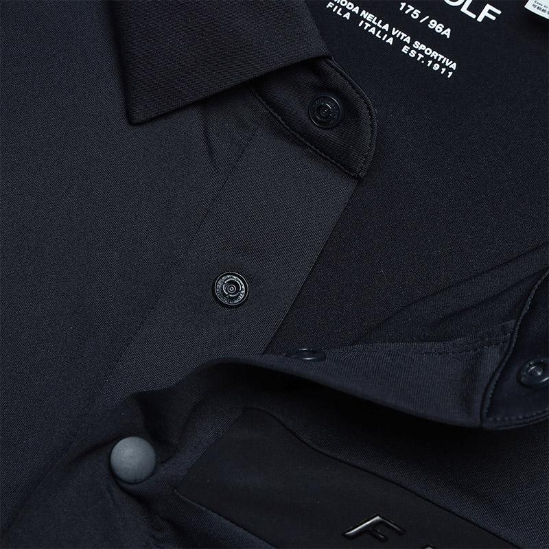 Fila Golf Series Comfortable Versatile Knitted Short Sleeve Polo Shirt Men Tops Legendary-Blue A61M425101FNV